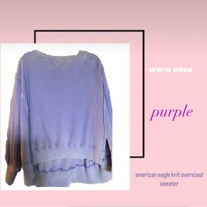 American Eagle Waffle Knit Oversized Sweater